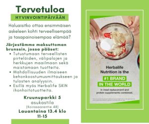 Read more about the article Tervetuloa hyvinvointipäivään!