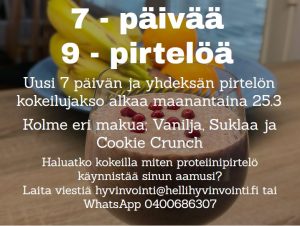Read more about the article 7 aamua ja 9 pirtelöä kokeiluhaaste