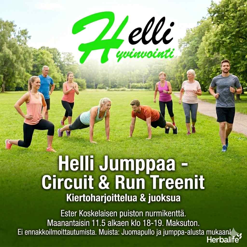 Helli Jumppaa Circuit & Run puistotreenit