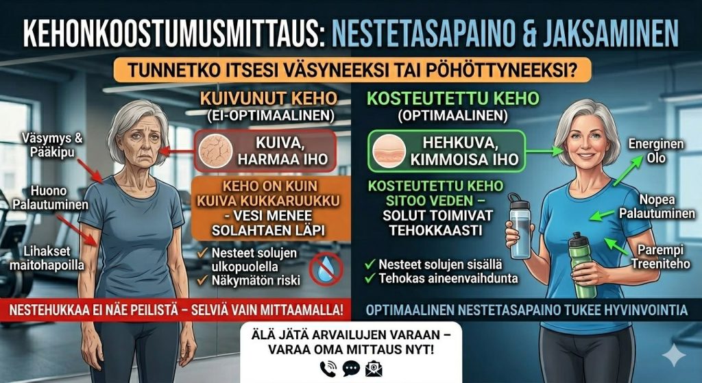 Oletko ”kuivana rusinana”? Miksi nestetasapaino on hyvinvoinnin ja jaksamisen huomaamaton avain?